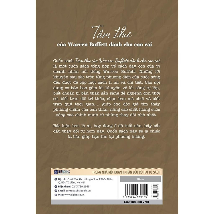 Tâm Thư Của Warren Buffett Dành Cho Con Cái - Ảnh 2