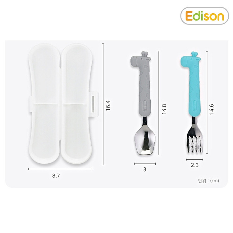 Bộ thìa nĩa ăn dặm cho bé Edison Chính hãng Tiết kiệm - Hình ảnh 5