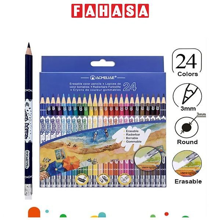 Bút Chì Màu Xóa Được Acmeliae 43740 (24 chiếc)