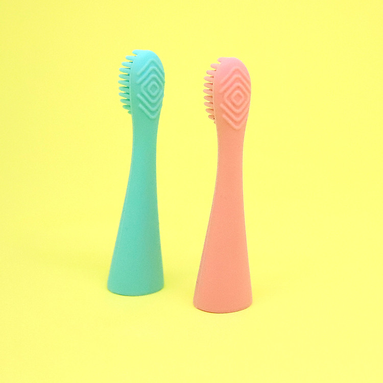 Đầu bàn chải silicon cho bé - Hồng Chính hãng Tiết kiệm - Hình ảnh 4