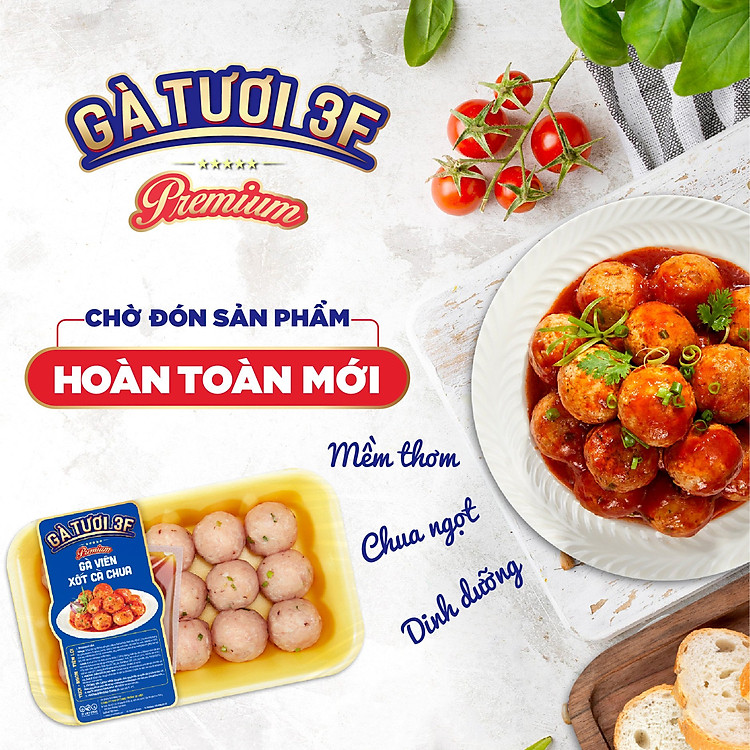3F - Gà viên xốt cà chua phô mai 415gr - Nhận hàng 1 ngày sau khi đặt (Chỉ giao Tp.Hcm)