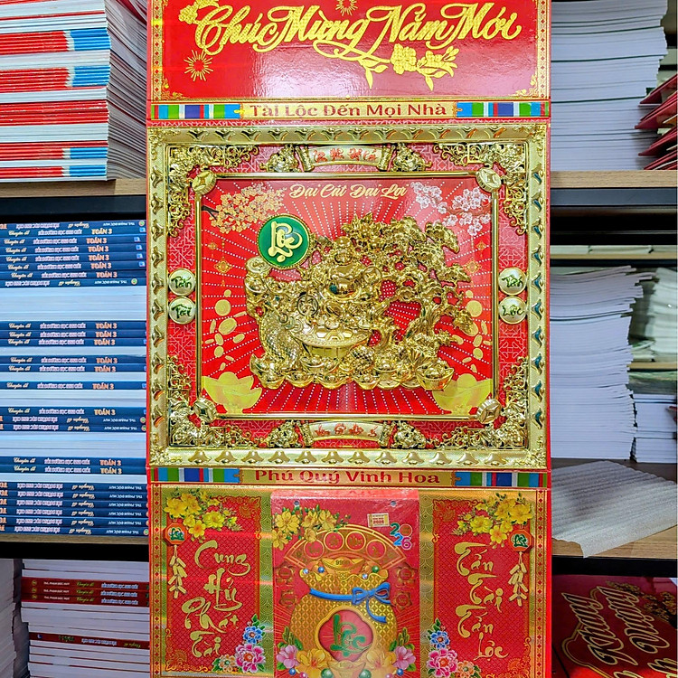 Lịch Tết 2026 - Bìa Khánh Lịch Dán Nổi Trọn Bộ (Gồm Bloc Đại Và Bìa Lịch)
