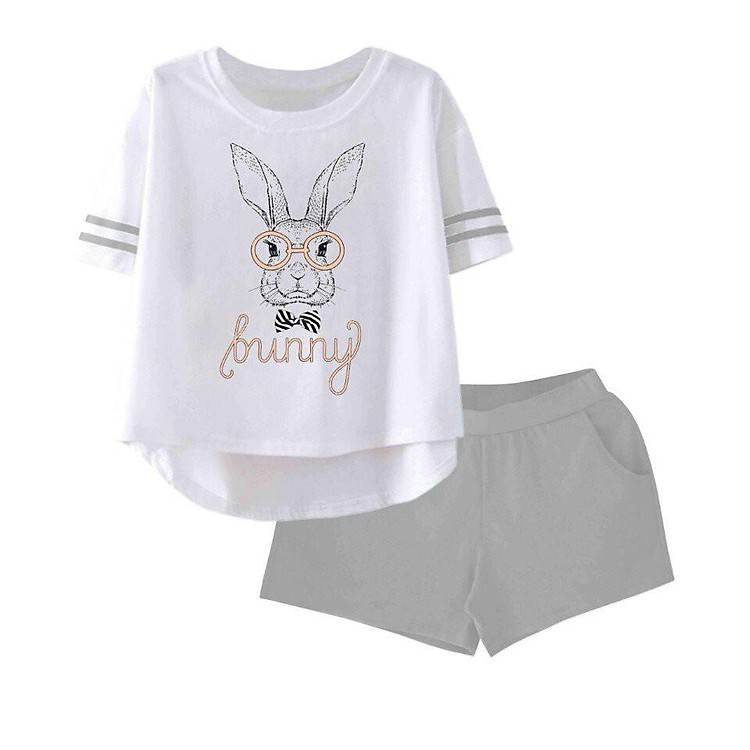 Đồ bộ short nữ mùa hè chất thun coton xịn cao cấp Size M (T ừ 40kg -50 kg) 03