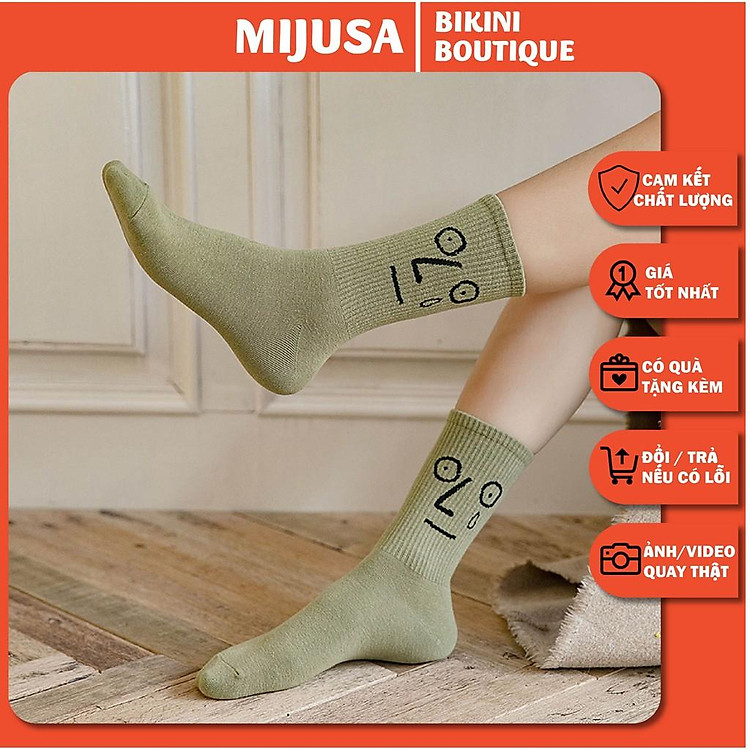 Tất Vớ Nữ Cổ Cao Hàn Quốc Chất Cotton Đẹp Cute Dễ Thương TC17
