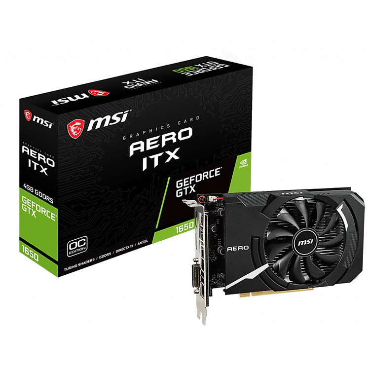 Card đồ họa MSI GTX 1650 AERO ITX 4G OC - Hàng chính hãng