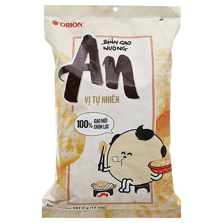 Bánh Gạo Nướng An Vị Tự Nhiên Orion 151.2G (14 Gói)-8936036026177