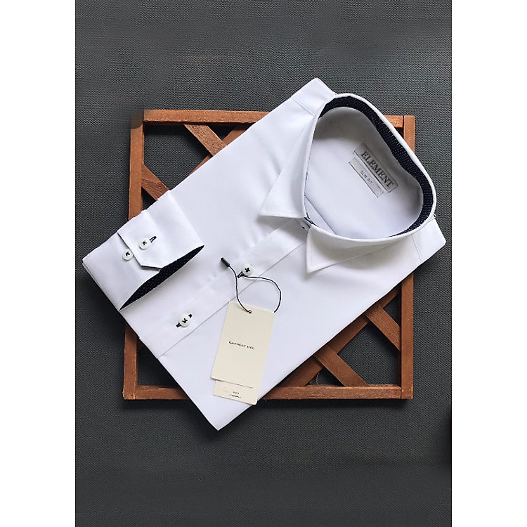 Áo sơ mi nam tay dài công sở màu trắng vải cotton cao cấp trẻ trung ND02