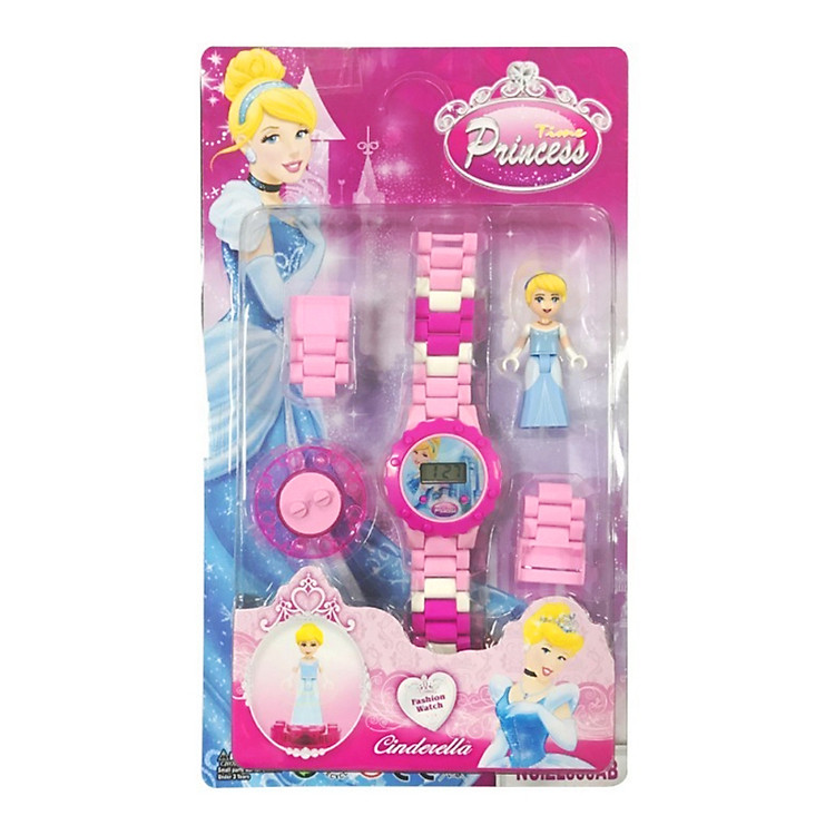 Bộ đồng hồ đeo tay lắp ráp hình nhân vật hoạt hình cho bé gái – DH008