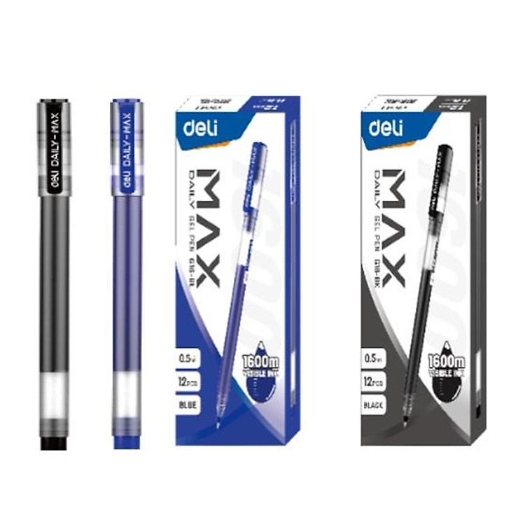Bút gel Deli EG16 (0.5mm, mực xanh) - Ảnh 3