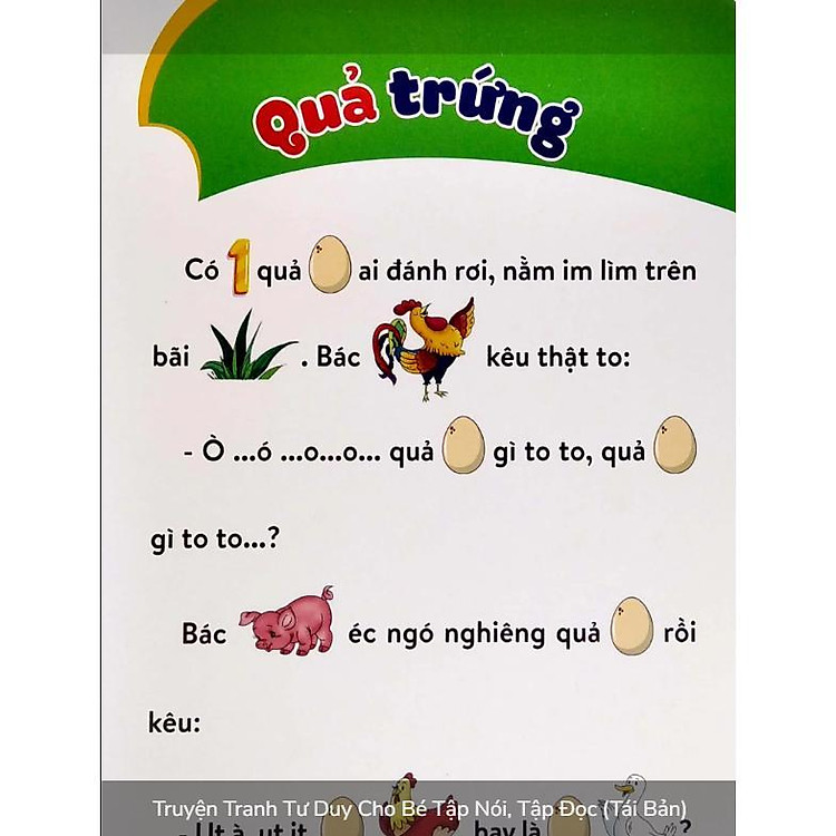 Truyện Tranh Tư Duy Cho Bé Tập Nói, Tập Đọc - Ảnh 3