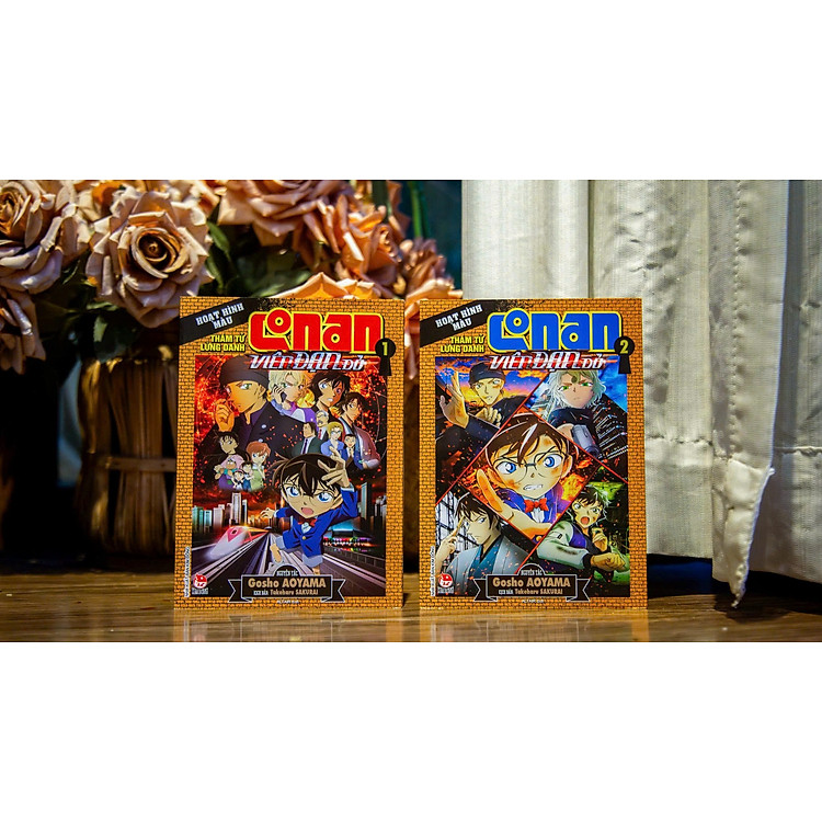 Truyện tranh Thám Tử Lừng Danh Conan Hoạt Hình Màu: Viên đạn đỏ full 2 tập (Chang Book)
