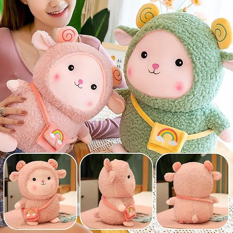 Mua Thú nhồi bông cừu cute 22cm Chính hãng Ưu đãi - Hình ảnh 4