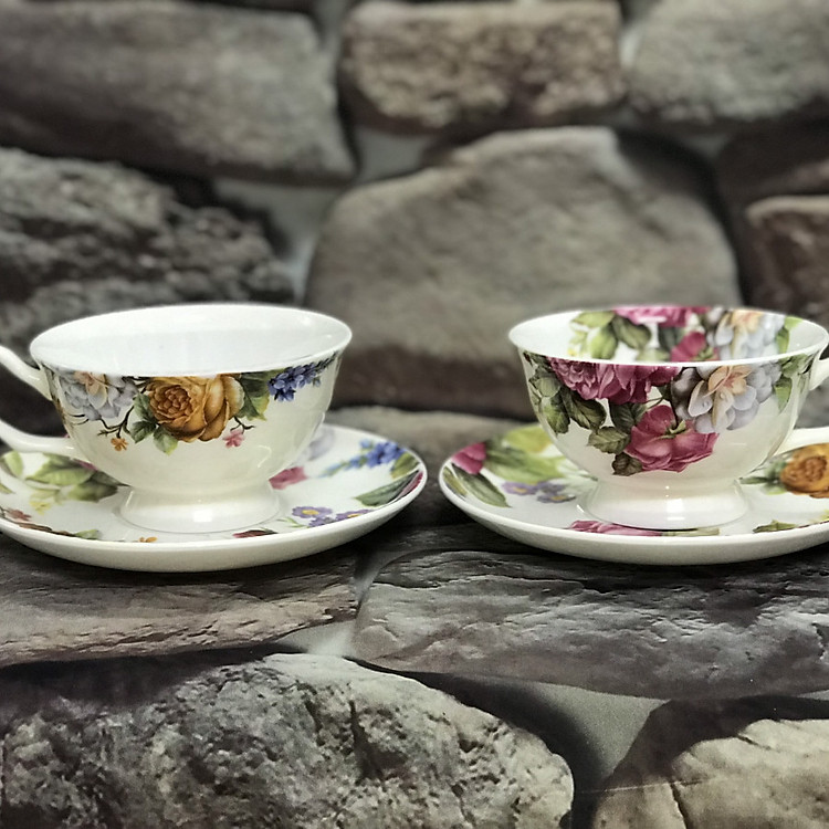 Tách Trà Hoa Văn Kiểu Nhà Hàng