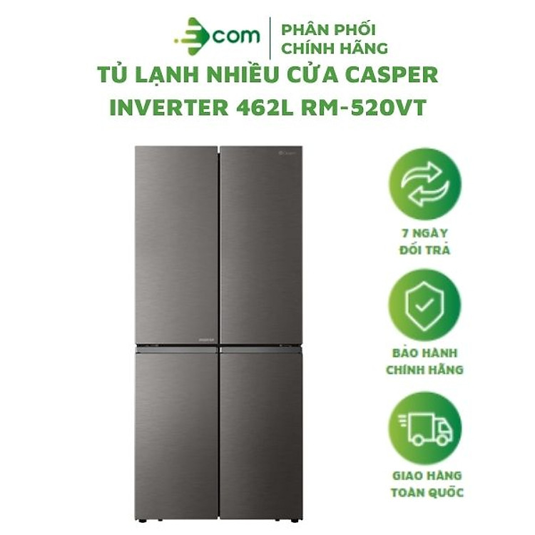 TỦ LẠNH INVERTER CASPER 462L RM-520VT - hàng chính hãng ( Chỉ giao HCM )