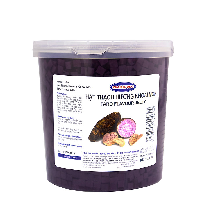 Hạt Khoai môn Châu Lương (3.3kg/hộp) - Topping trà sữa, trà trái cây, trà thạch đào, trái cây tô, yogurt…