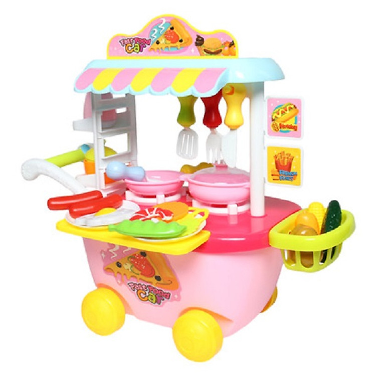 Bộ đồ chơi nấu đồ ăn nhanh xe đẩy 889-126