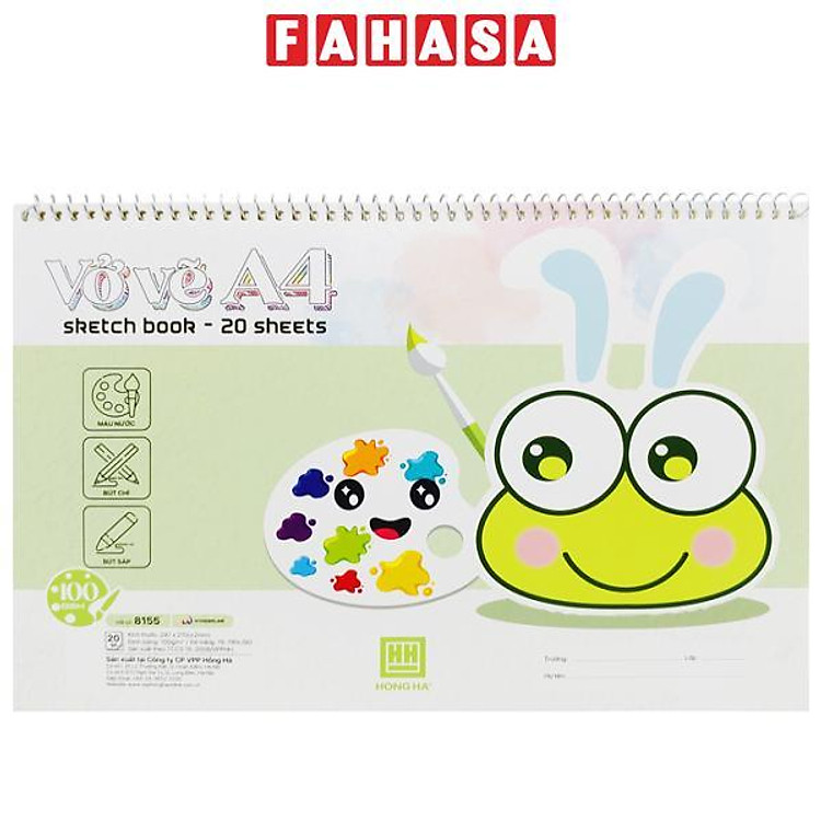Vở Vẽ Lò Xo A4 (20 tờ 100gsm)