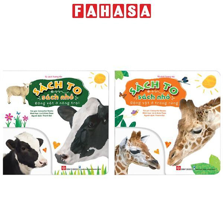 Combo Sách Sách To Ôm Sách Nhỏ - Động Vật Ở Nông Trại + Động Vật Ở Trong Rừng (Dành Cho Trẻ Từ 0-6 Tuổi) (Bộ 2 Cuốn)
