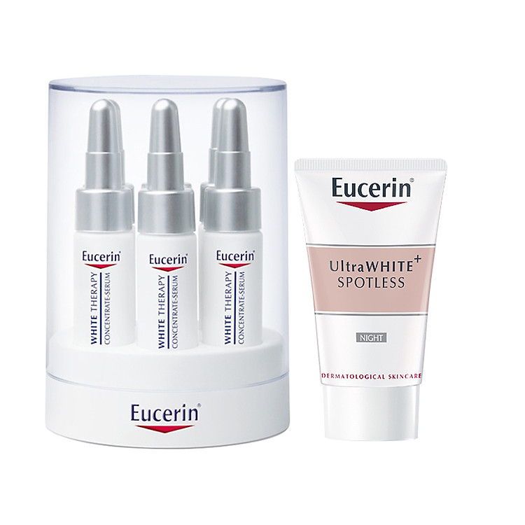 TINH CHẤT TRẮNG DA EUCERIN WHITE THERAPY CLINICAL CONCENTRATE SERUM 6X5ML TẶNG KEM DƯỠNG TRẮNG DA BAN ĐÊM 20ML