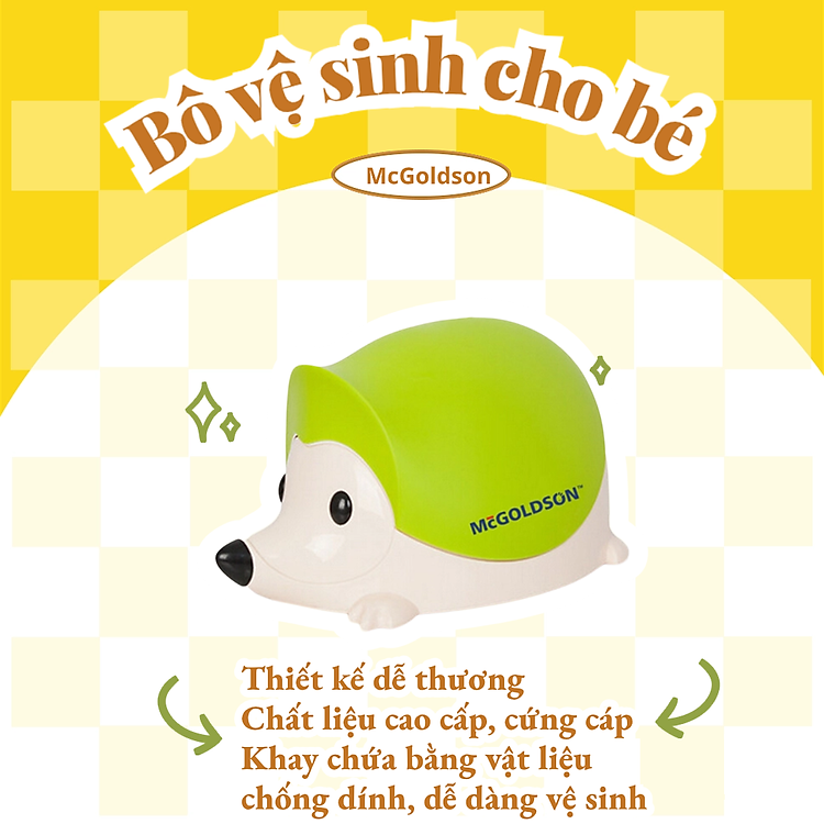 Bô vệ sinh McGoldson cho bé - Xanh Lá Chính hãng Tiết kiệm - Hình ảnh 3