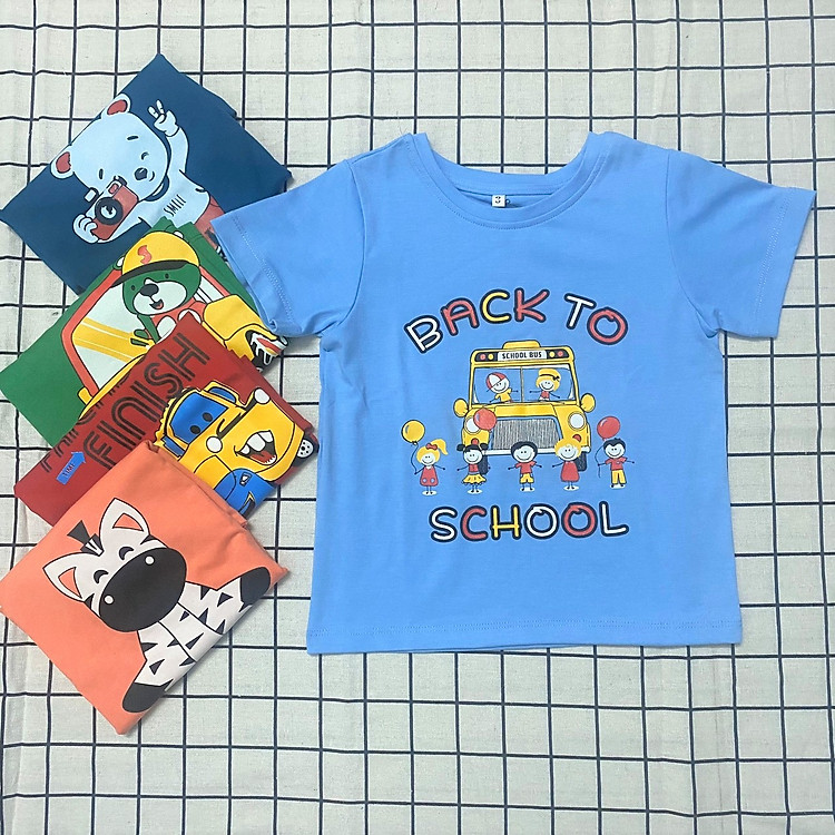 Set 5 áo thun cotton 4 chiều xịn, đẹp TomTom Baby cho bé trai, bé gái, hàng Việt Nam chính hãng