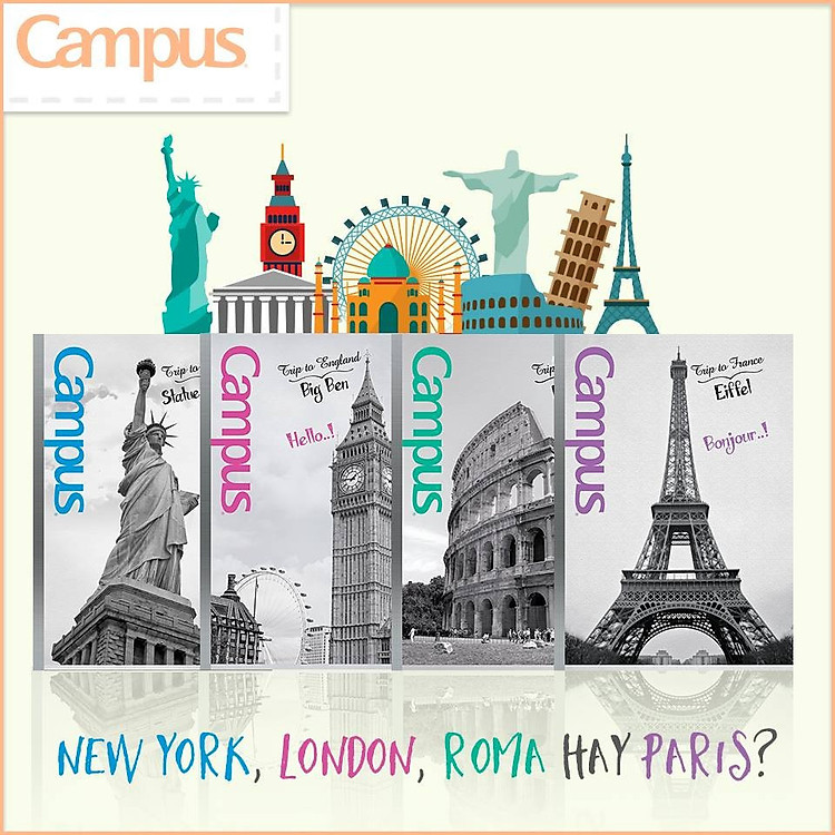 Vở Kẻ Ngang B5 Campus Landscape (80/120/200 trang)