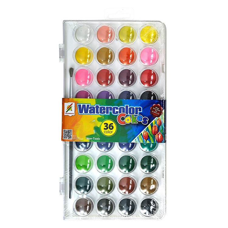 Hộp 36 Bánh Màu Nước