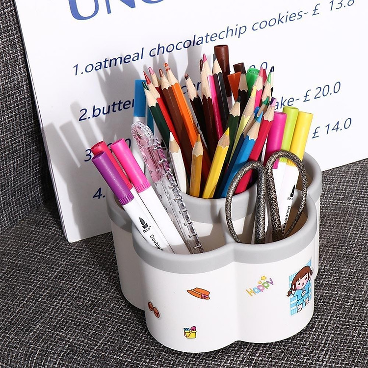 Khay đựng bút hình cánh hoa xoay 360 độ - Ảnh 5