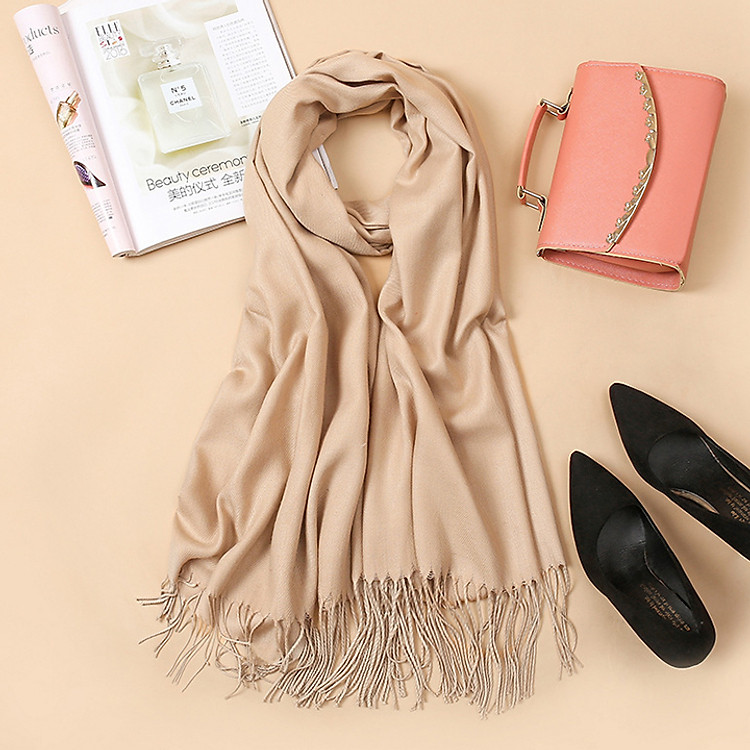 Khăn Len Trơn Choàng Cổ Cao Cấp Thời Trang Cho Phái Nữ