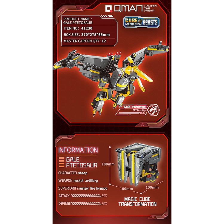 Mua Đồ chơi lắp ráp Qman 41230 - Thằn lằn bay Chính hãng Ưu đãi - Hình ảnh 3