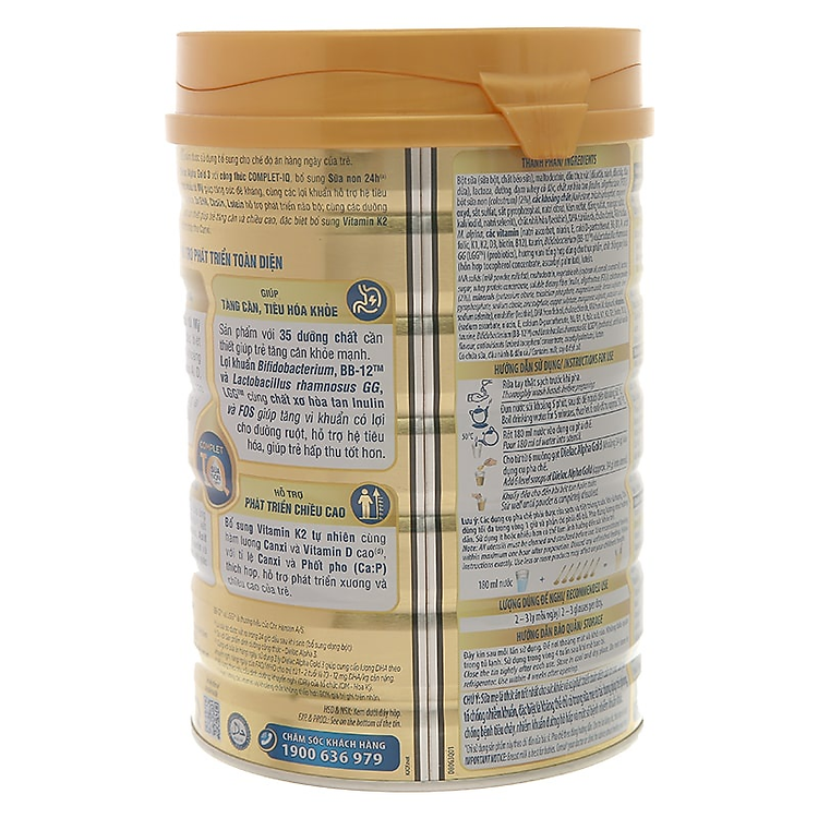 Sữa bột Vinamilk Dielac Alpha Gold 4 lon Hàng chuẩn Tiết kiệm - Hình ảnh 2