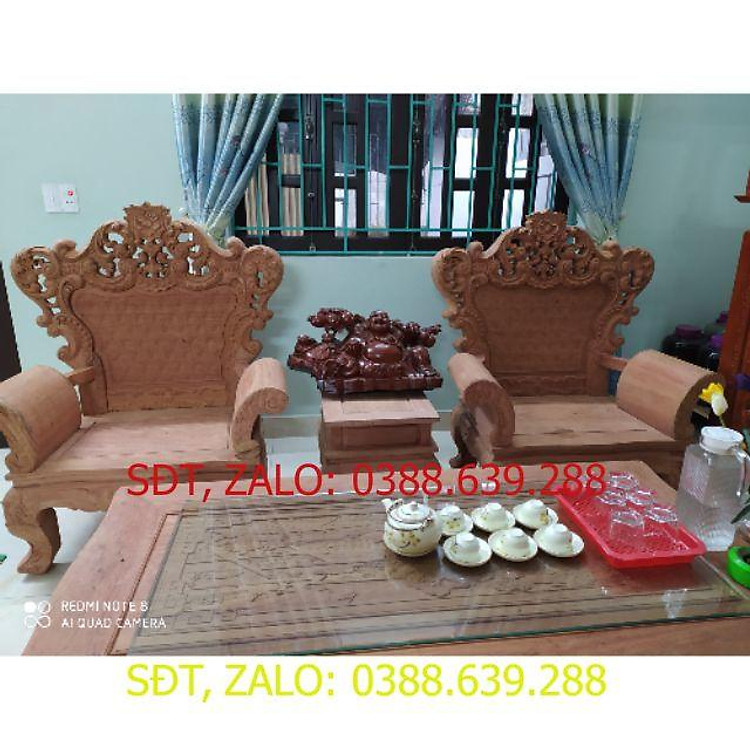 Bộ bàn ghế gỗ hương đá 6 món