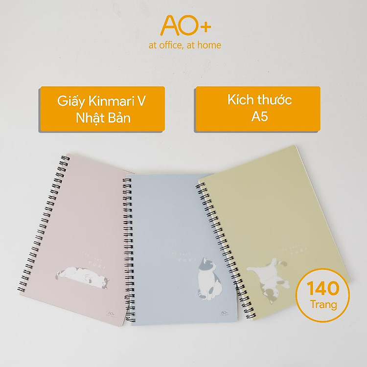 Sổ Tay Họa Tiết Mèo Tuki A5 (140 trang)