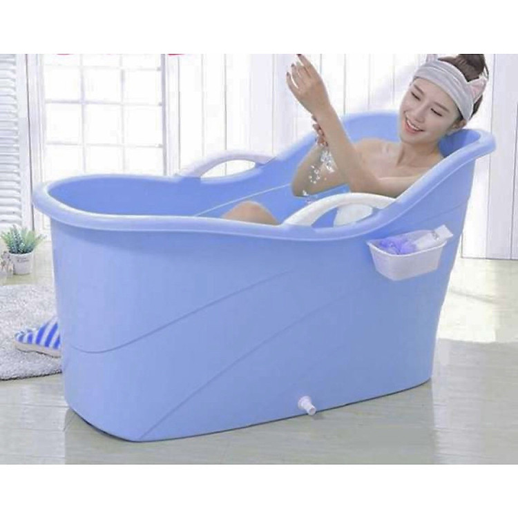 Bồn tắm nhựa Cao Cấp người lớn - 1m20 - Xanh da trời