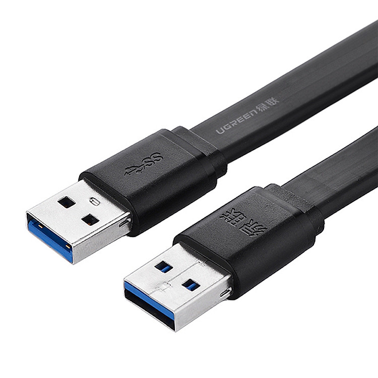 Cáp USB 3.0 Dẹt 2 Đầu Đực Ugreen 10803 (1m) - Hàng Chính Hãng