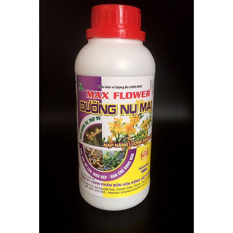 Phân bón MAX FLOWER DƯỠNG NỤ MAI