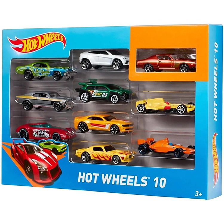 Bộ 10 Siêu Xe Hot Wheels Nhiều Màu Chính hãng Giá tốt - Hình ảnh 4