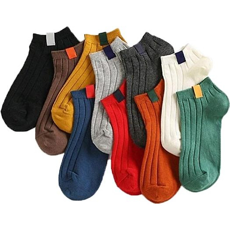 Combo 10 đôi tất gân nữ nhiều màu thời trang, năng động (giao màu ngẫu nhiên)
