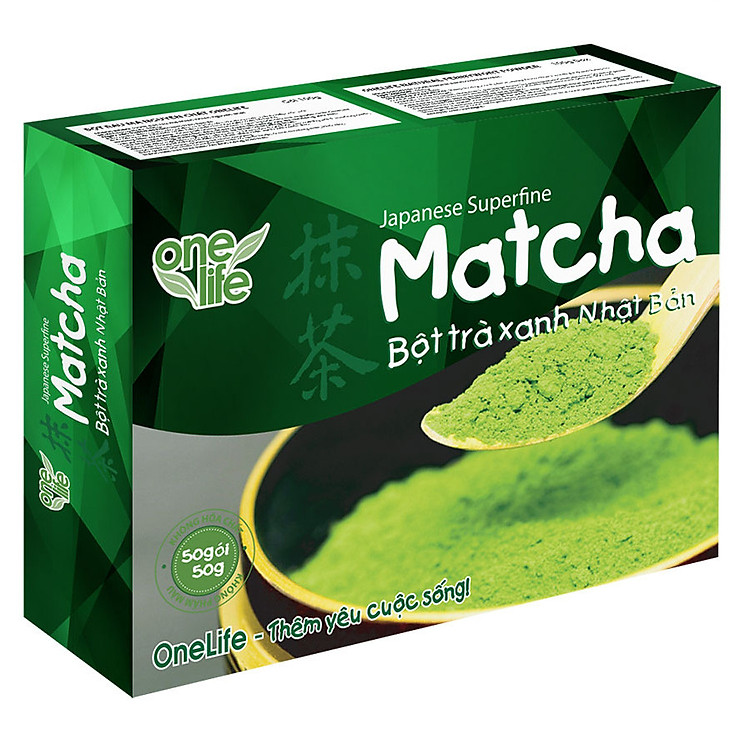 Bột Trà Xanh Nhật Bản Matcha OneLife (Hộp 50 gói)