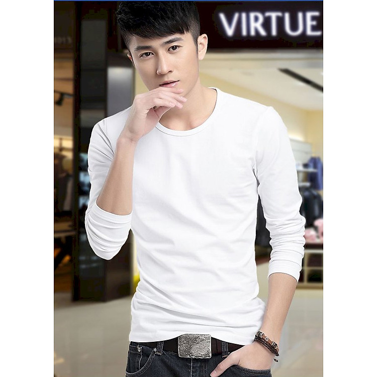Áo thun nam tay dài cổ tròn WB01