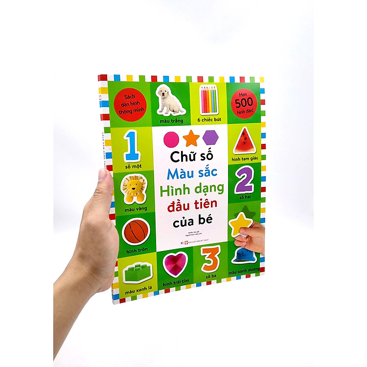 Sách Dán Hình Thông Minh - Chữ Số, Màu Sắc, Hình Dạng Đầu Tiên Của Bé - Ảnh 2