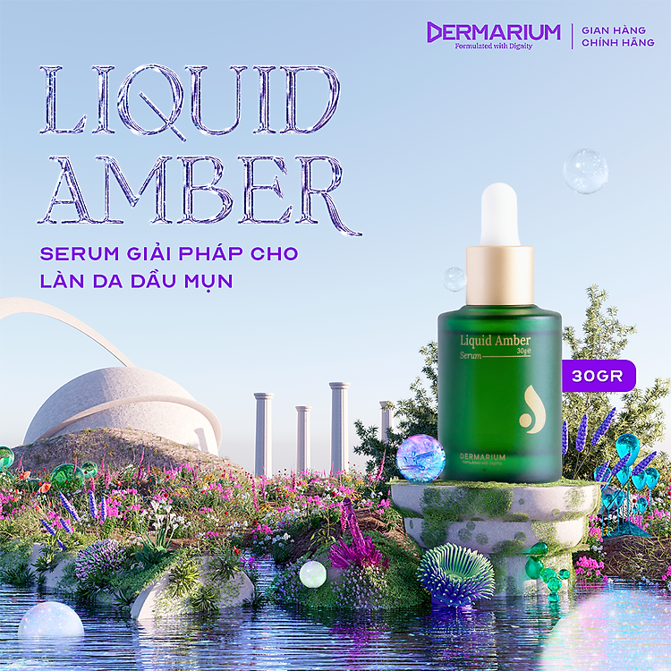 Serum (Tinh Chất) Giảm Viêm Cho Da Mụn Dermarium Liquid Amber