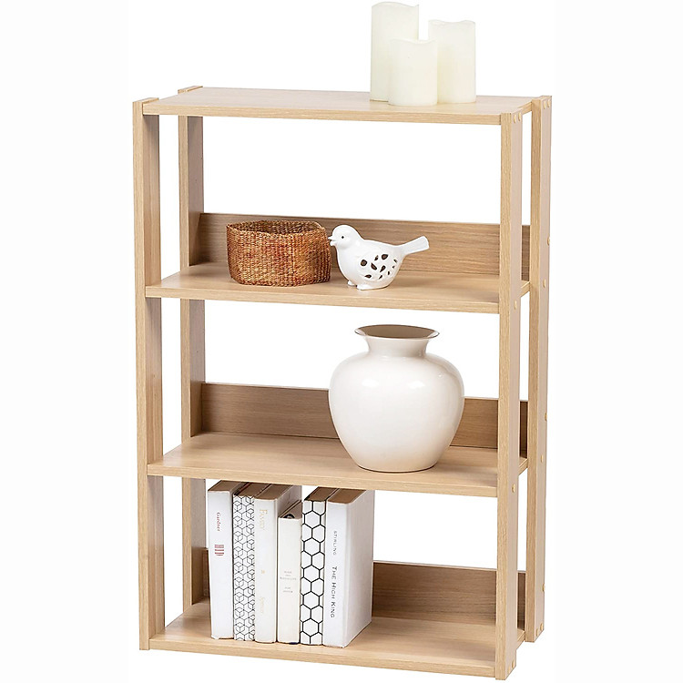 Kệ Gỗ Lắp Ghép 3 Tầng Màu Gỗ Tự Nhiên SIB DECOR Hiện Đại