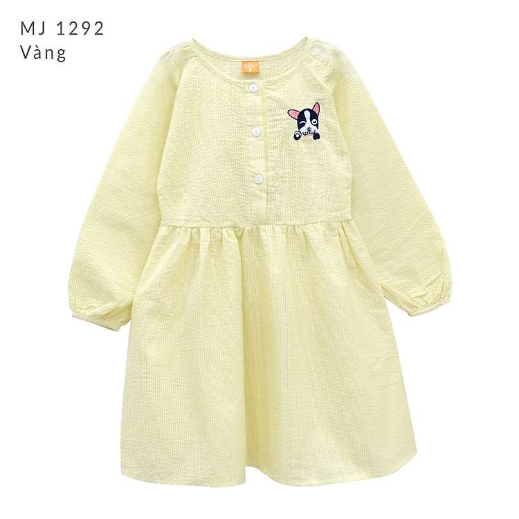 Đầm bé gái vải Kate Từ 11-38 kg MEEJENA Đầm cho bé gái dài tay - 1292