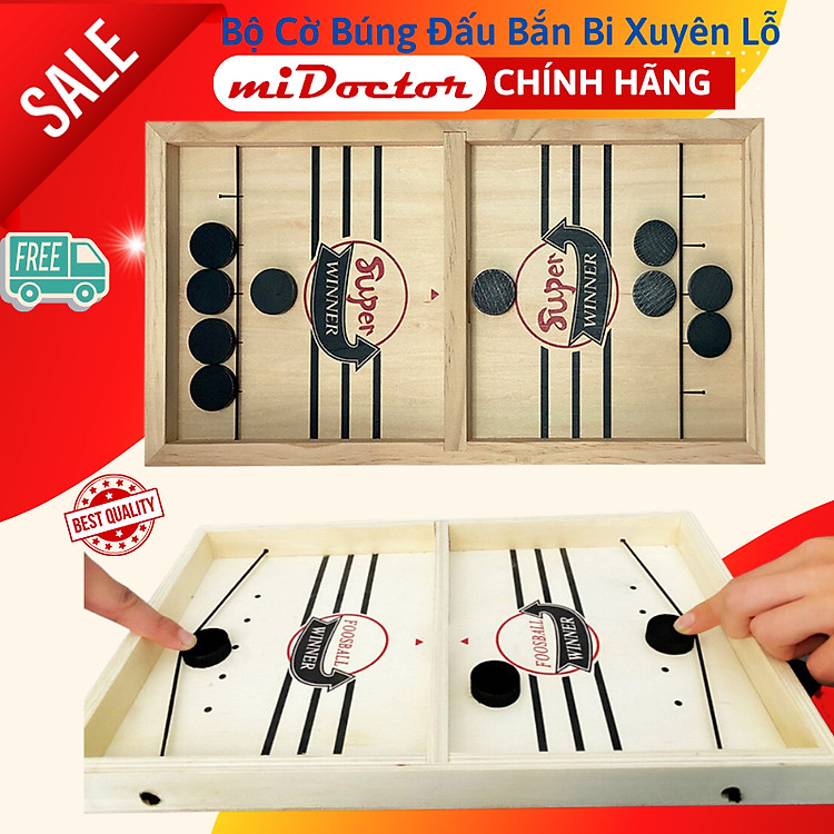 Tìm mua tại Avakids: Bộ Cờ Búng Gỗ Ice Hockey miDoctor - Ngập tràn khuyến mãi