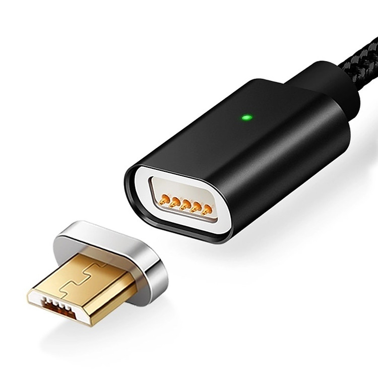 Cáp Sạc Từ Android Elough Hít Nam Châm Chính Hãng - Đen