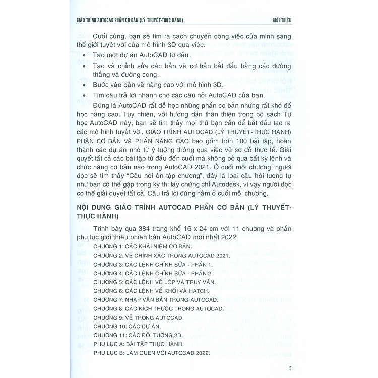 GIÁO TRÌNH AUTOCAD - PHẦN CƠ BẢN (Tái bản lần 1) - Ảnh 4