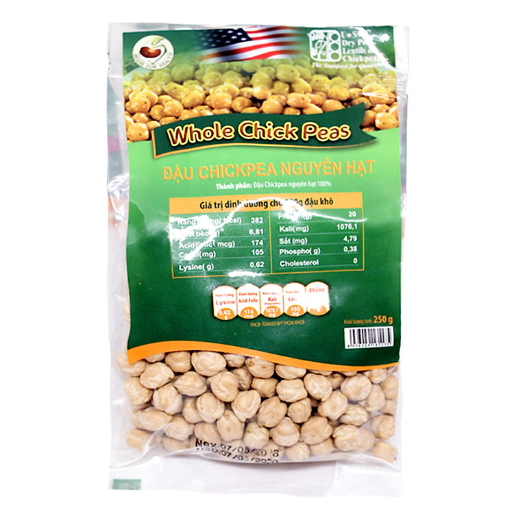 Đậu Gà Hữu Cơ Nguyên Hạt - Chick Peas Organic 250g