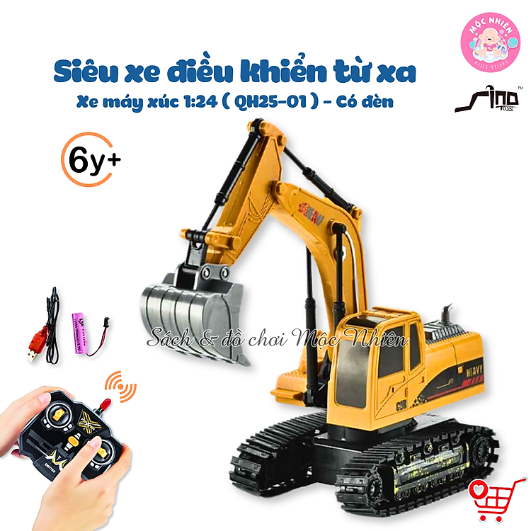 Mua tại Tiki: Xe Điều Khiển 1:24 - Máy Xúc SINO Chính hãng Giá rẻ