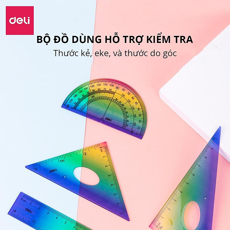 Bộ Dụng Cụ Eke Thước Kẻ (4 chiếc) - Ảnh 6